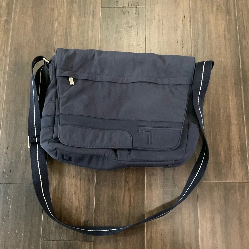 TUMI Navy Blue Adjustable Strap Crossbody Messenger Laptop Bag